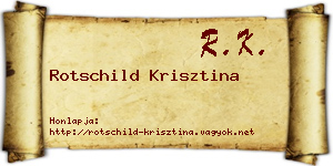 Rotschild Krisztina névjegykártya